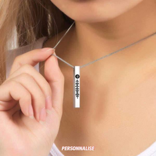 collier avec Code Spotify Personnalisé maroc