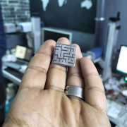 Bague personnalisée Gravure sur acier inoxydable