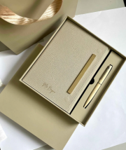 Coffret Cadeau PERSONNALISÉ Prestige : Bloc-note Magnétique & Stylo de Luxe