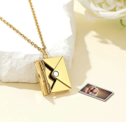 Collier Médaillon Enveloppe avec Photo Personnalisée – Image 4
