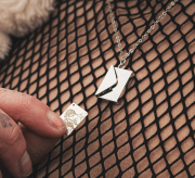 Collier Médaillon Enveloppe avec Photo Personnalisée – Image 5