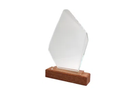 Trophée Crystal Forme Larme / Flamme Élégante Personnalisé - Haute Qualité Maroc - personnalise.ma