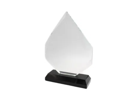 Trophée Rond en Crystal avec Socle Biseauté Personnalisé - Haute Qualité Maroc - personnalise.ma