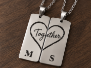 Colliers Duo Personnalisés avec Initiales – Ensemble pour Toujours - Image 2